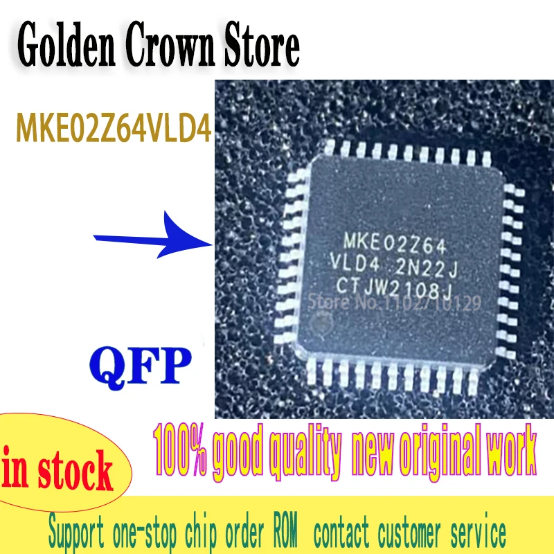 10PCS/lot  MKE02Z64VLD4 MKE02Z64 LQFP44 Embedded microcontroller chips  work New original In Stock