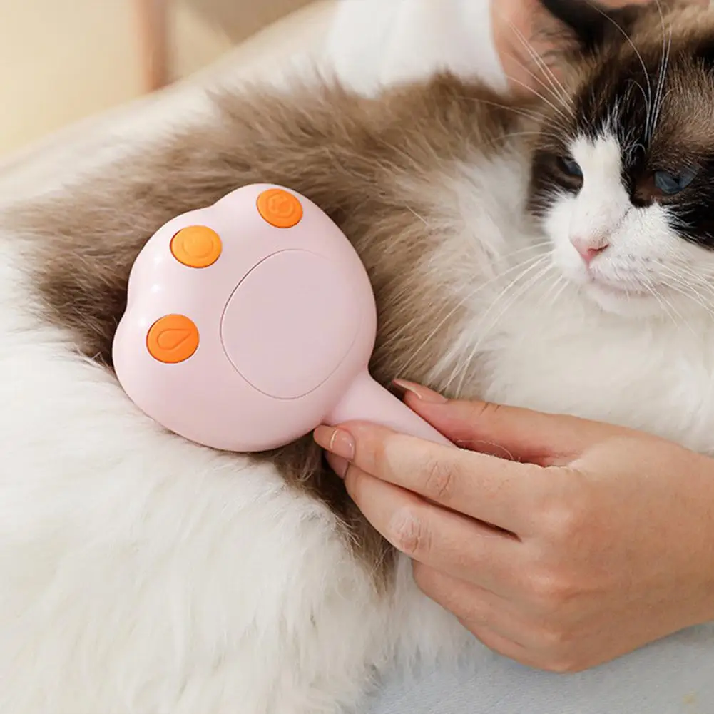 

Steam Cat Brush 6-in-1 Dog Brush Round Bristle Brush with Pet Waterless Shampoo Steamy Grooming Tool Pet Supplies Accessories