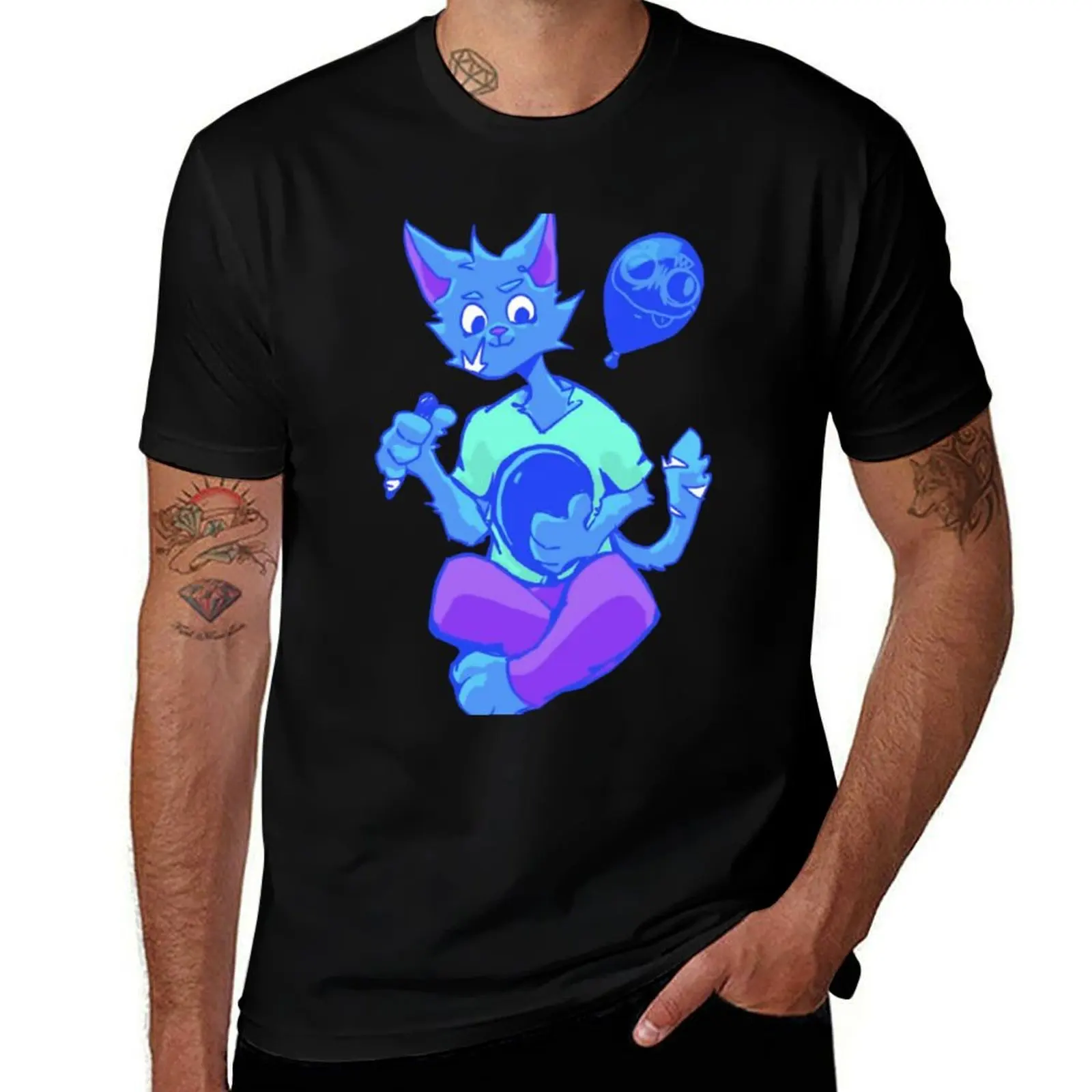 

Balloon Cat T-Shirt Anime t-shirt croswit shirt man funny meme t-shirts mens cotton t shirts
