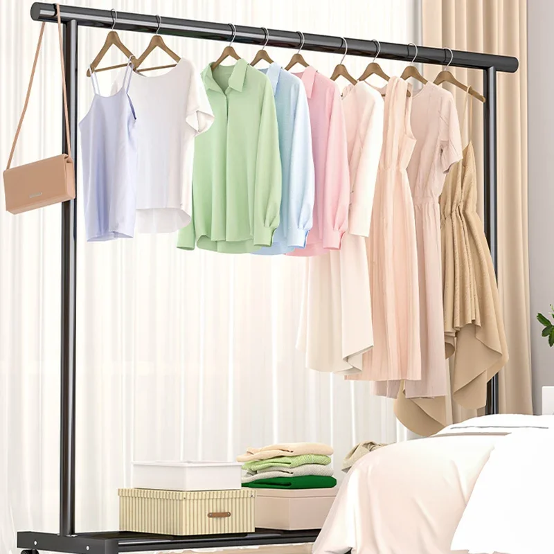 Slaapkamer Bibliotheek Kleding Rack Hanger Nordic Moderne Kleding Rack Staande Moveis Para Casa Opslag Planken Rekken LQQ35XP