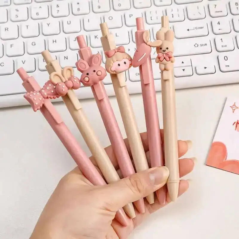 1-teiliger Lytwtw's süßer Gelstift, kreativer Hase, Schleife, Presse, Büro, Geschenk, Schulbedarf, Schreibwaren, Kawaii, lustige Stifte – Detail 13