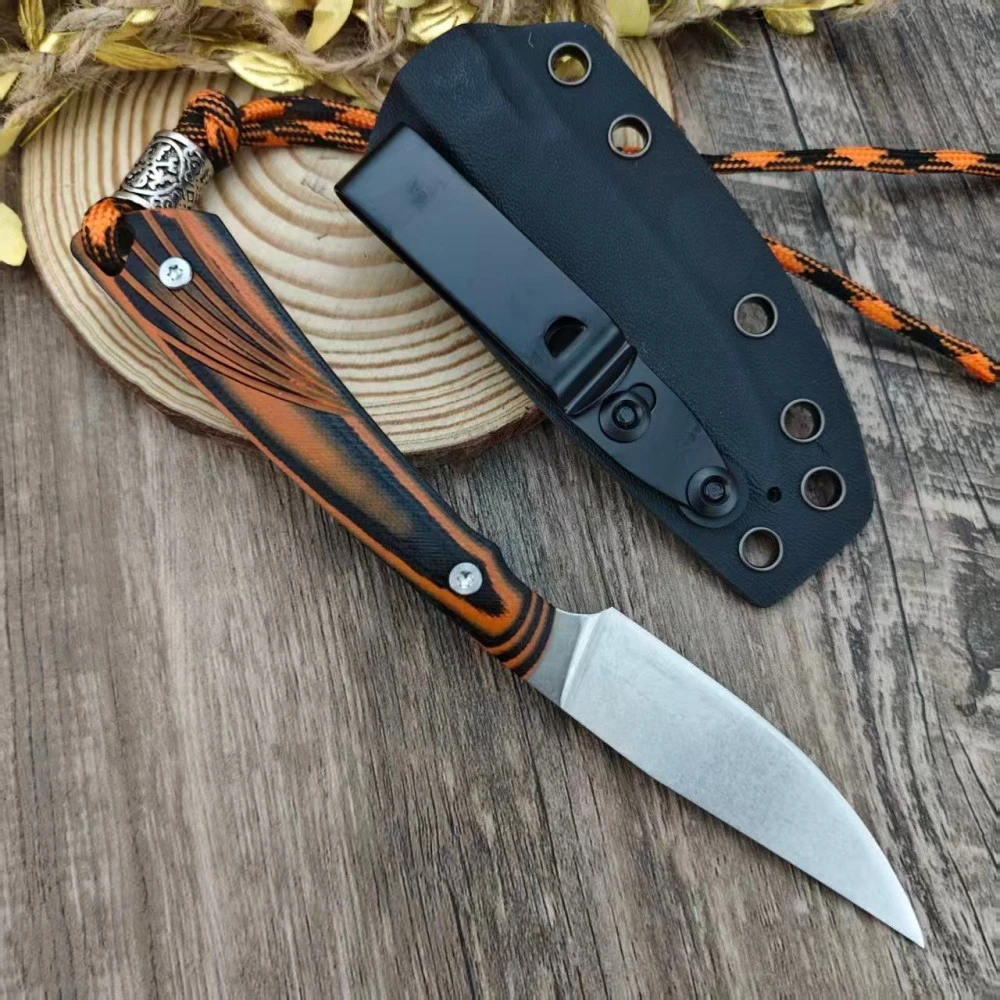 

Нож EDC с фиксированным клинком и рукоятью G10 для охоты на открытом воздухе, с ножнами K, легкий, портативный, для кемпинга, рыбалки, с ремешком