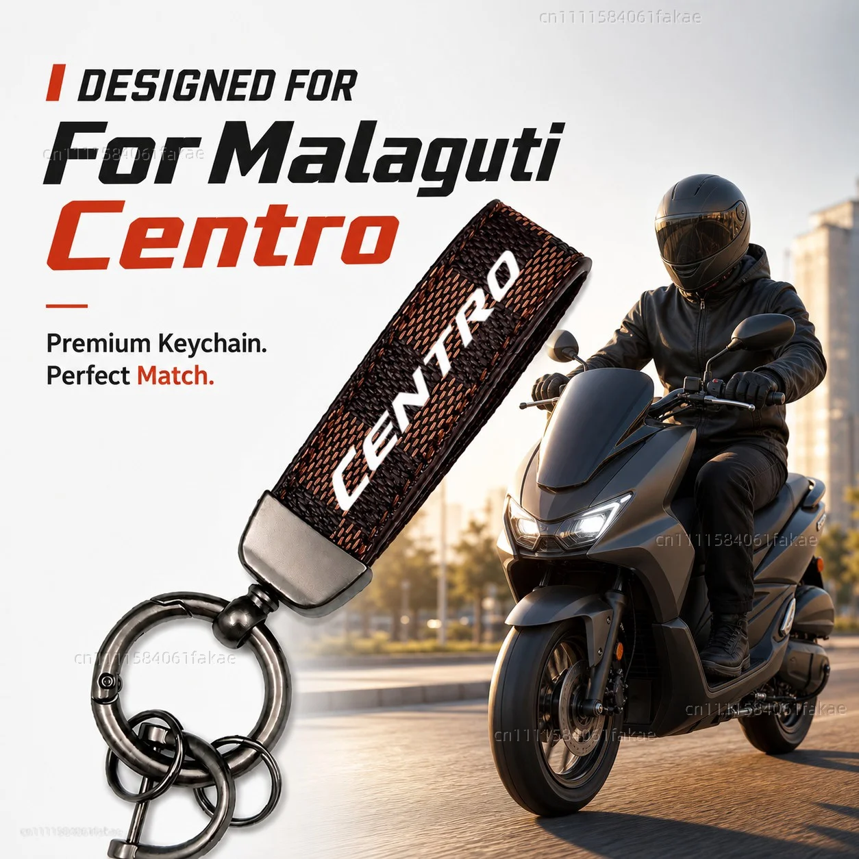 For Malaguti Centro 2008-2015 Motorcycle Keychain Leather Key Ring Custom Logo Gift for Rider Men Women Accessories
