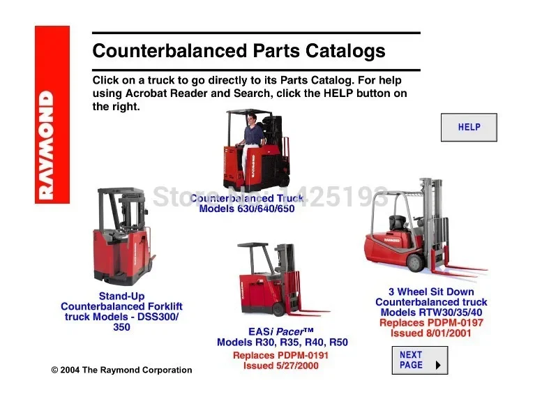 

Raymond Spare Parts Catalogs