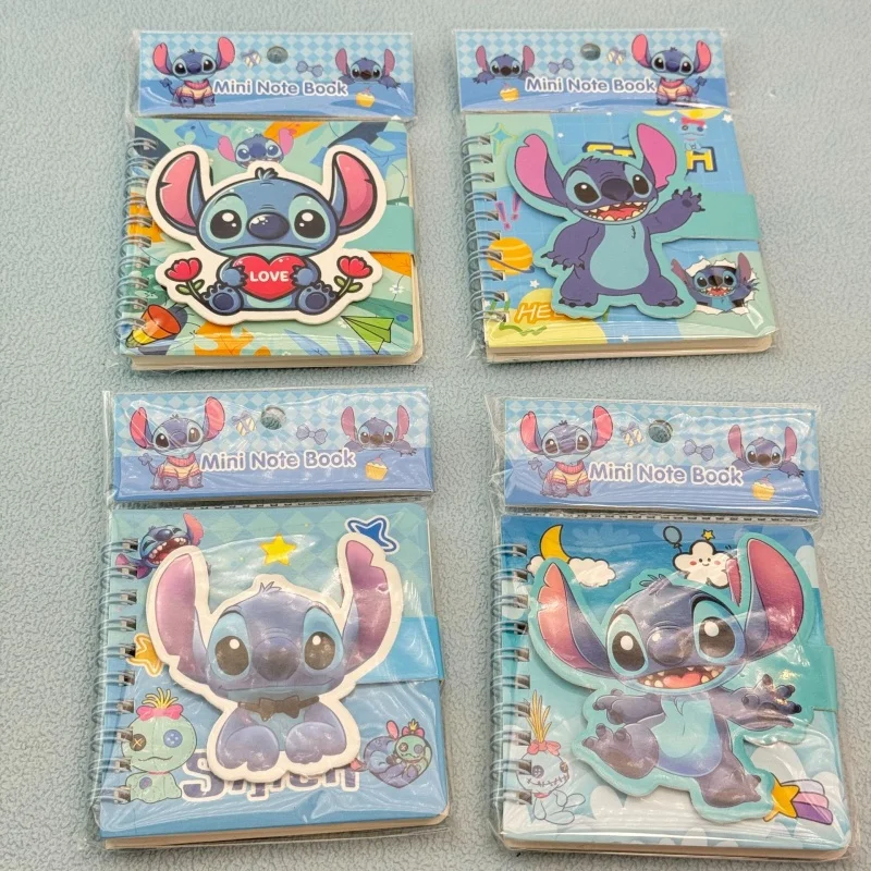 

4/12pcs Cartoon Disney Stitch Coil Memo Pad Cute Portable Note Book Diary Planner Stationery Gift School Supplies