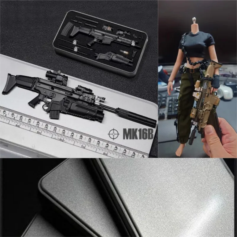 

В наличии Mini Times Toys масштаб 1/6 MK16 MK17 MP7 пистолет солдат оружие модель для 12-дюймовых фигурок аксессуар для куклы