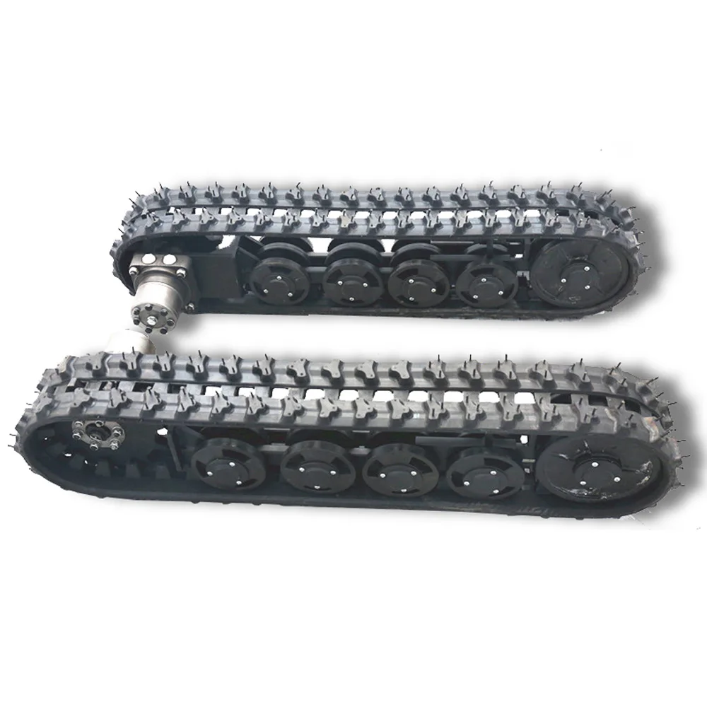 Lightweight Rubber Tracked Undercarriage Chassis, 50KG-800KG Load Capacity Replacement Parts for Construction and Farming Excava view 2