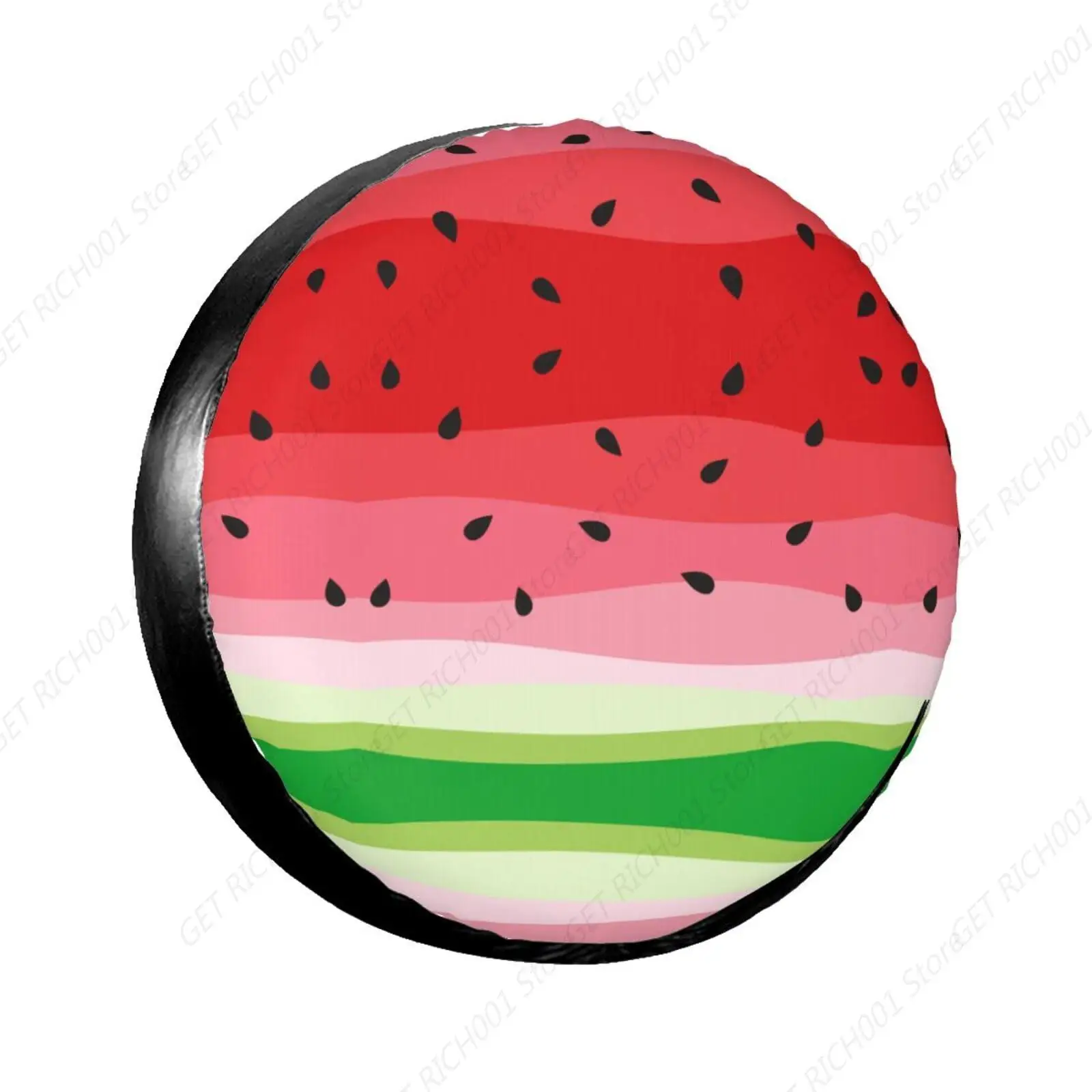 Cute Watermelon Fruit Spare Tire Cover for Rv SUV Truck Trailer Wheel Covers Weatherproof Universal Fit for Camper Outdoor