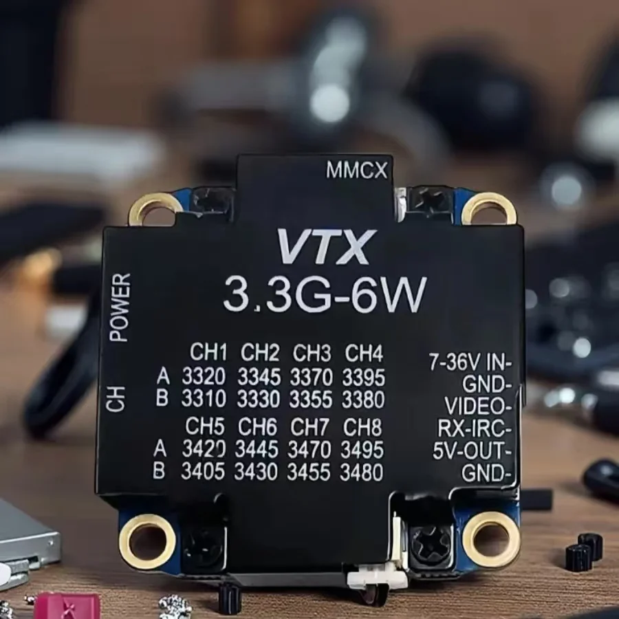 

3.3G 6W 16CH VRX 3.3 video transmitter 3.3 transmitter VTX 7-36V 25mW/1000mW/3000mW/4000mW/6000mW FPV Video Transmitter