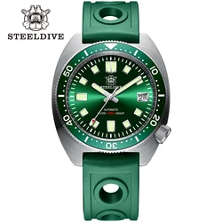 STEELDIVE Top Brand Thin Abalone Men's Diving Mechanical Watches AR Coating Sapphire Glass Movement 200M Waterproof Dive Watch