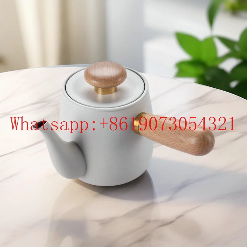 

Маленький Q-мини-подвесной кофейник с толстым горлышком для ручного заваривания, маленький бытовой чайник из нержавеющей стали с японской боковой ручкой