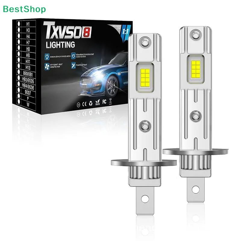 〔R〕2500W H1 LED Headlight Bulb CSP For Car Headlamp H1 Fanless Light Auto Diode Fog Lamps 12V White Automobile 24V