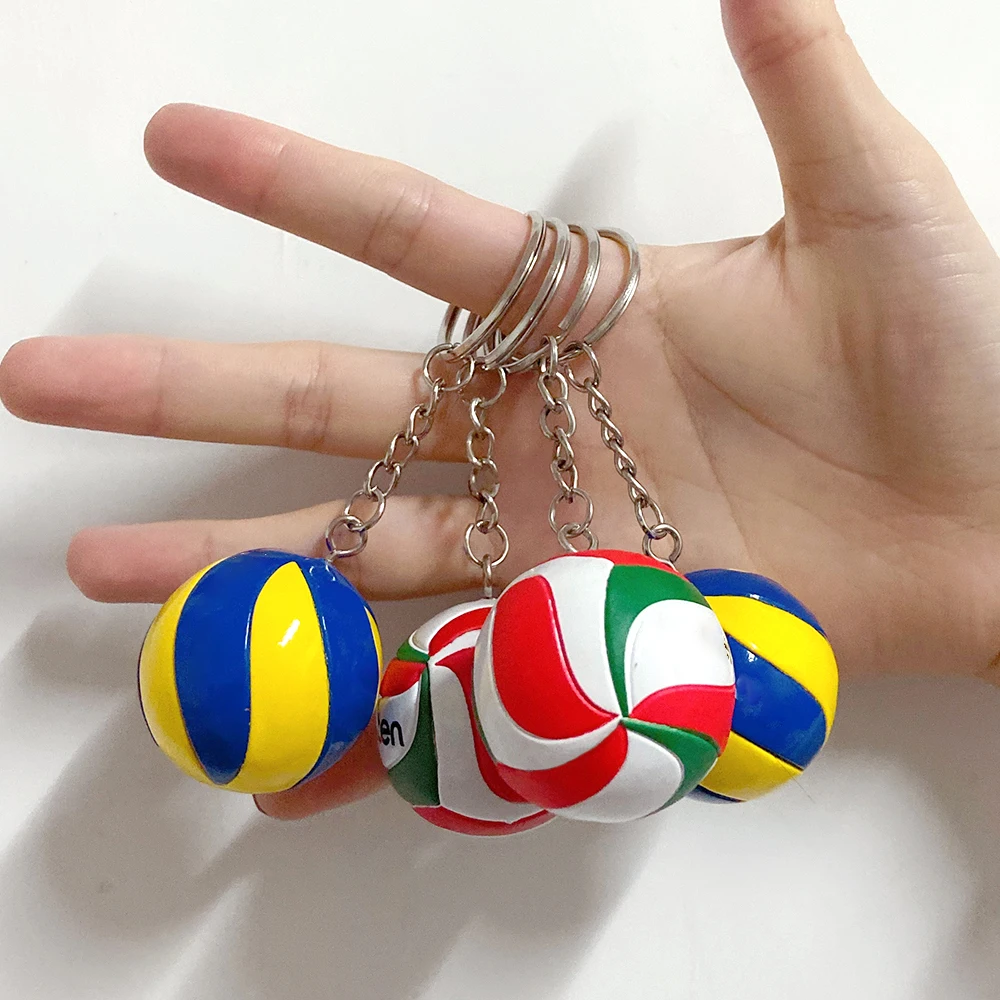 anime Volleyball keychain Mini PVC Sport Car key bag backpack funny KeyChain volleyball Ball keyring Players Men Women Key Chain