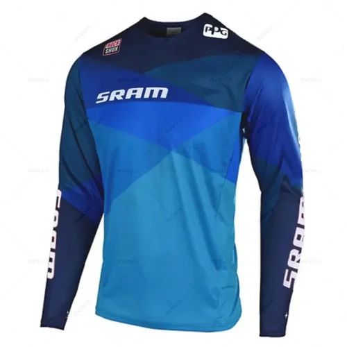 Nuevo Sram Jersey para descenso hombre MTB ropa verano Maillot Ciclismo Hombre DH MTB MX Motocross Jersey todoterreno montaña Enduro camiseta