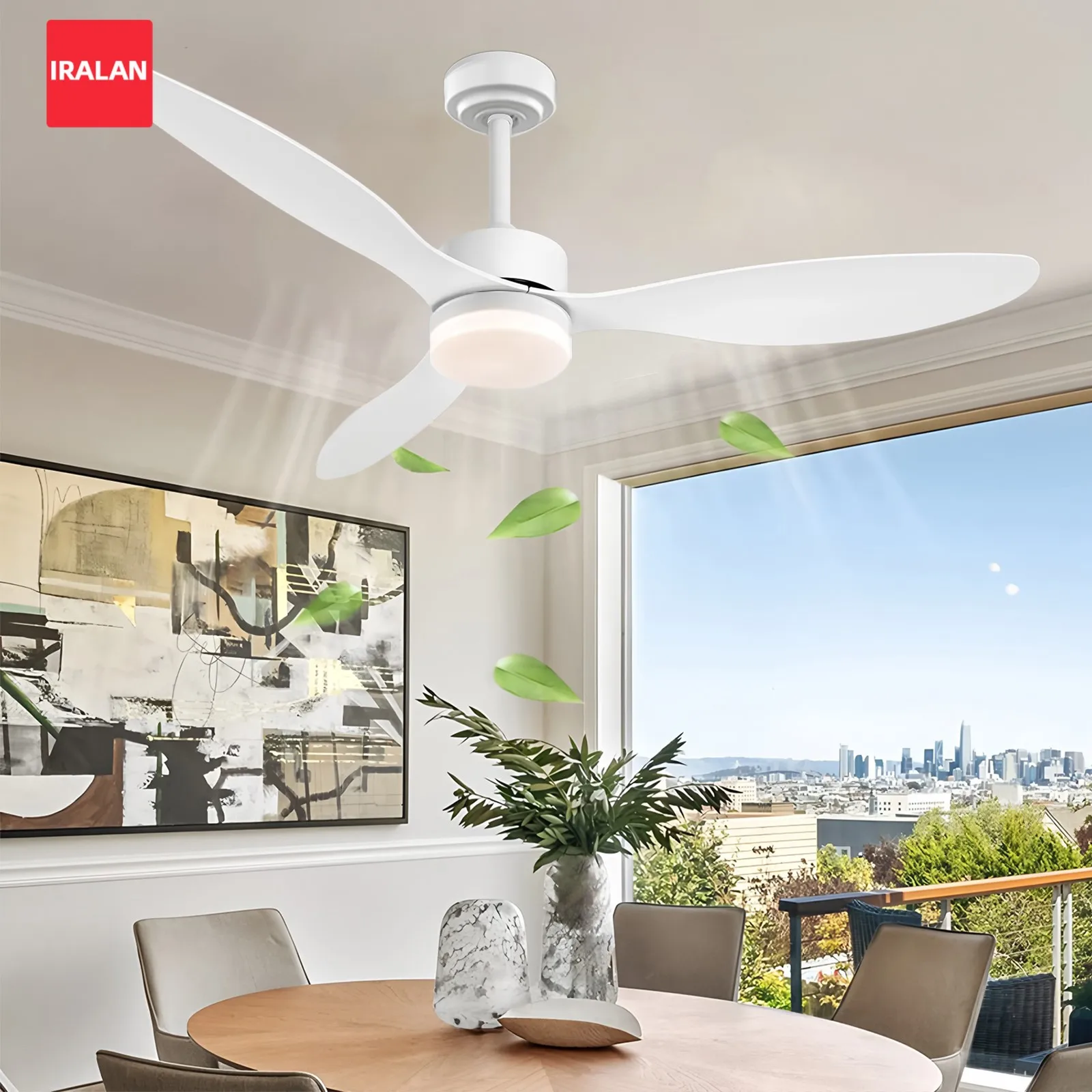 Wireless Ceiling Fan with Light 42 52 Inch Lamp Fan Inteligente Electric Fan for Gift Low Floor 3 Color Decorative Fan with Lamp