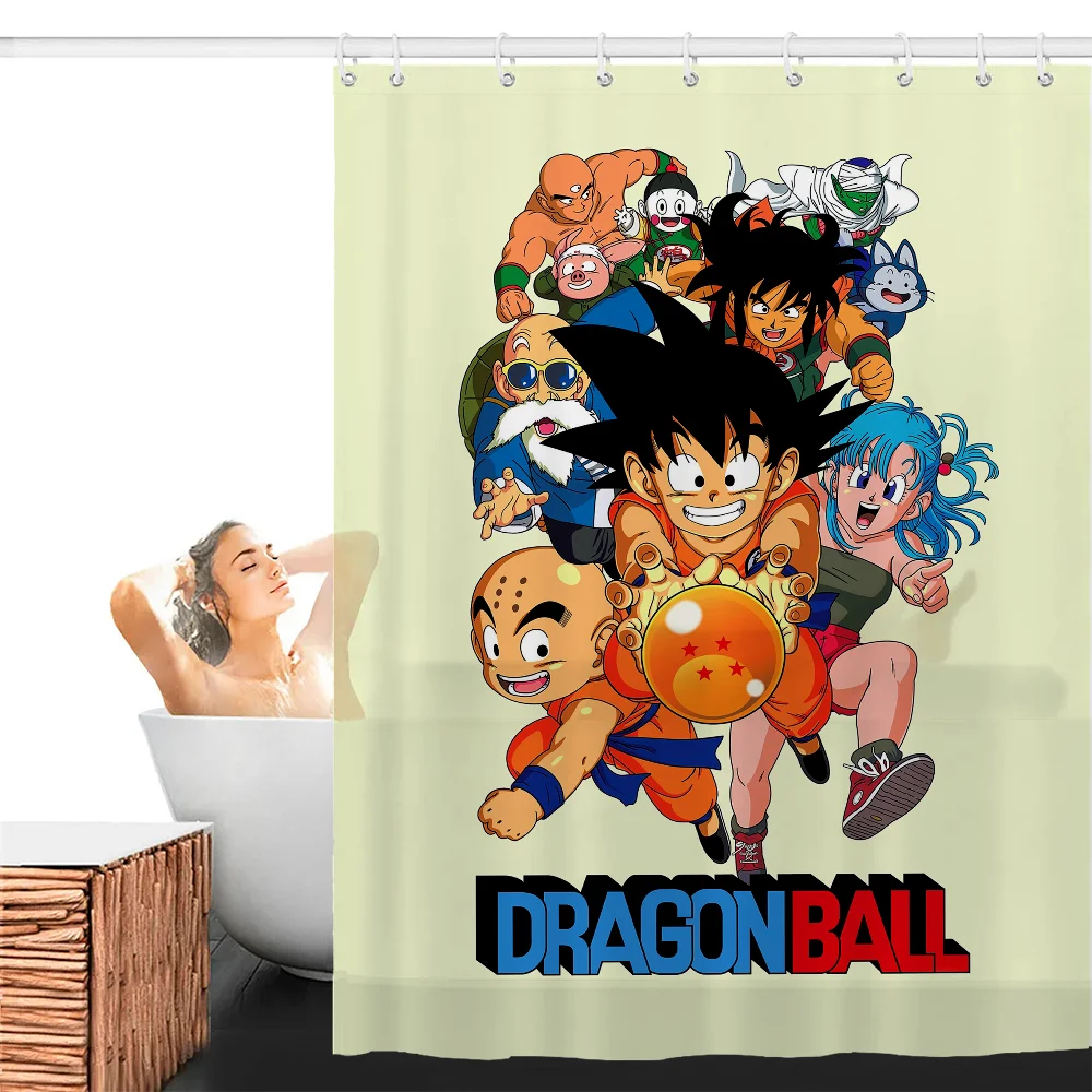 Home Bathroom Shower Curtain Tentacles Dragon Ball Waterproof Shower Curtains Waterproof Bath Curtain and Anti-mold Accessories