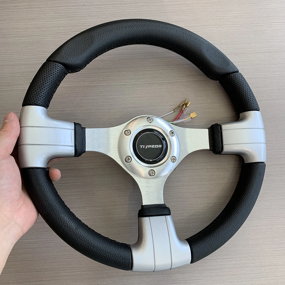 

Tiypeor Universal Aluminum Alloy Style Pvc 320mm 13 Inch Racing Steering Wheel for Golf