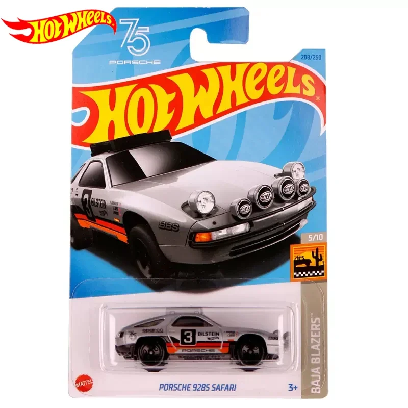 

Original Hot Wheels Car Porsche 928s Safari Children Toy for Boy Model Carro 75 Anniversary Edition 1/64 Alloy Diecast C4982-208