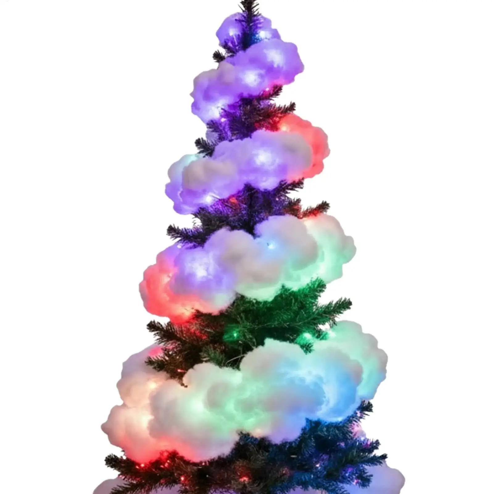 أضواء شجرة عيد الميلاد داخلي 16.4ft مقاوم للماء سحابة متعددة وضع الجنية سلسلة أضواء زينة عيد الميلاد لغرفة المعيشة
