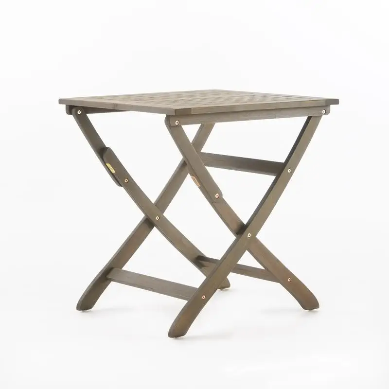 طقم بيسترو قابل للطي، رمادي، مقاس 25 بوصة لتناول الطعام في الهواء الطلق والمساحات المدمجة