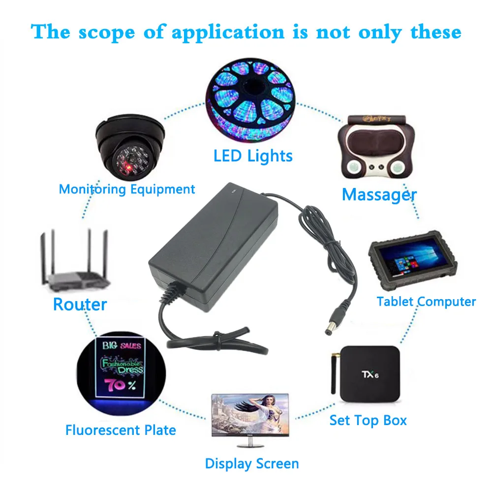 Зарядное устройство для литиевых аккумуляторов 12,6 в, 5 А постоянного тока, 5,5*2,1 мм, 1,35 * мм постоянного тока