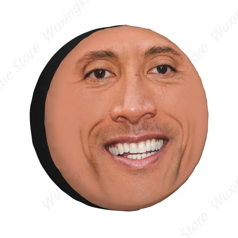 The Rock Dwayne Meme Spare Tire Cover for Mitsubishi Pajero Jeep RV SUV 4WD 4x4 Car Wheel Protector Covers 14