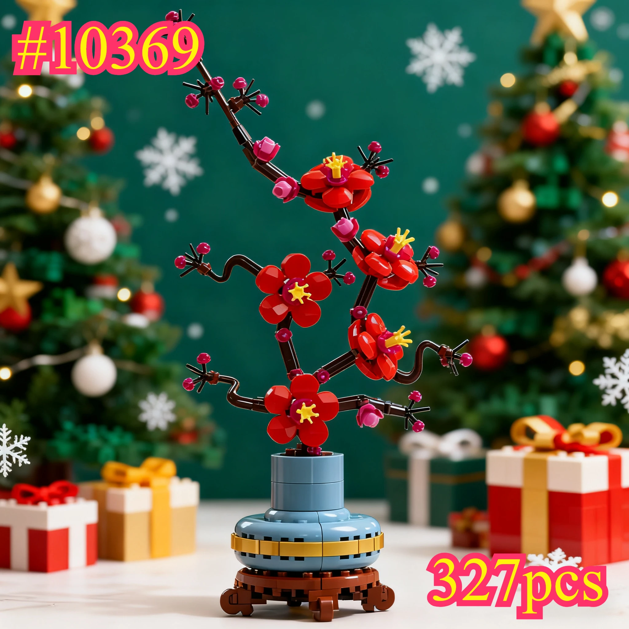 مجموعات مكعبات بناء زهر البرقوق الشديد 10369 متوافقة مع جزيئات ليغو مناسبة لهدايا عيد الميلاد 327 قطعة #1