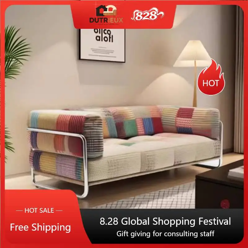 Flower Printed Living Room Sofas Black Designer Lounges Living Room Sofas Armchair Modern Divano Moderno Furniture For Home