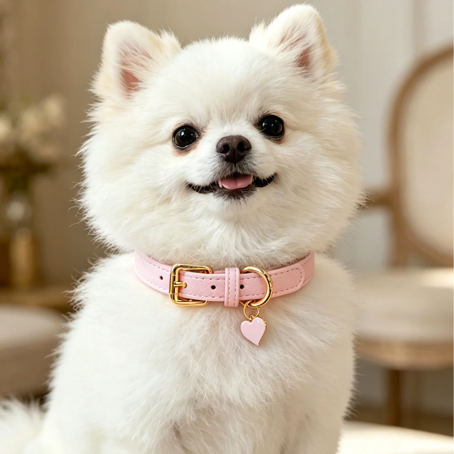 Luxury & Soft Leather Personalized Dog Collar and Pendant Pet Puppy Cat ID Nameplate Engraved for Small Medium Dogs