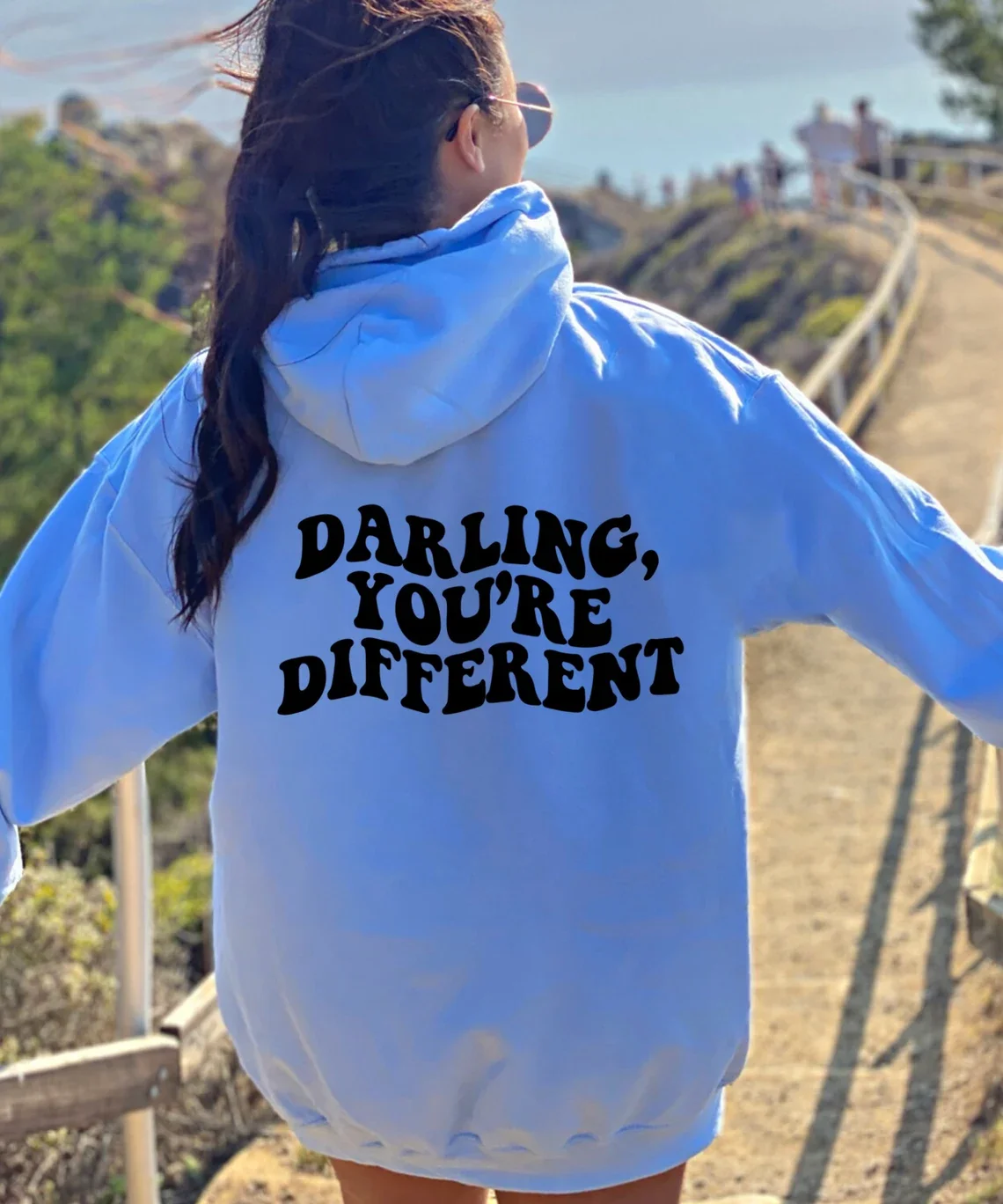 Sugarbaby Darling sei diverso Felpa con cappuccio grafica divertente Gentilezza Estetica Felpa con cappuccio Tumblr Maglione in cotone primaverile a maniche lunghe