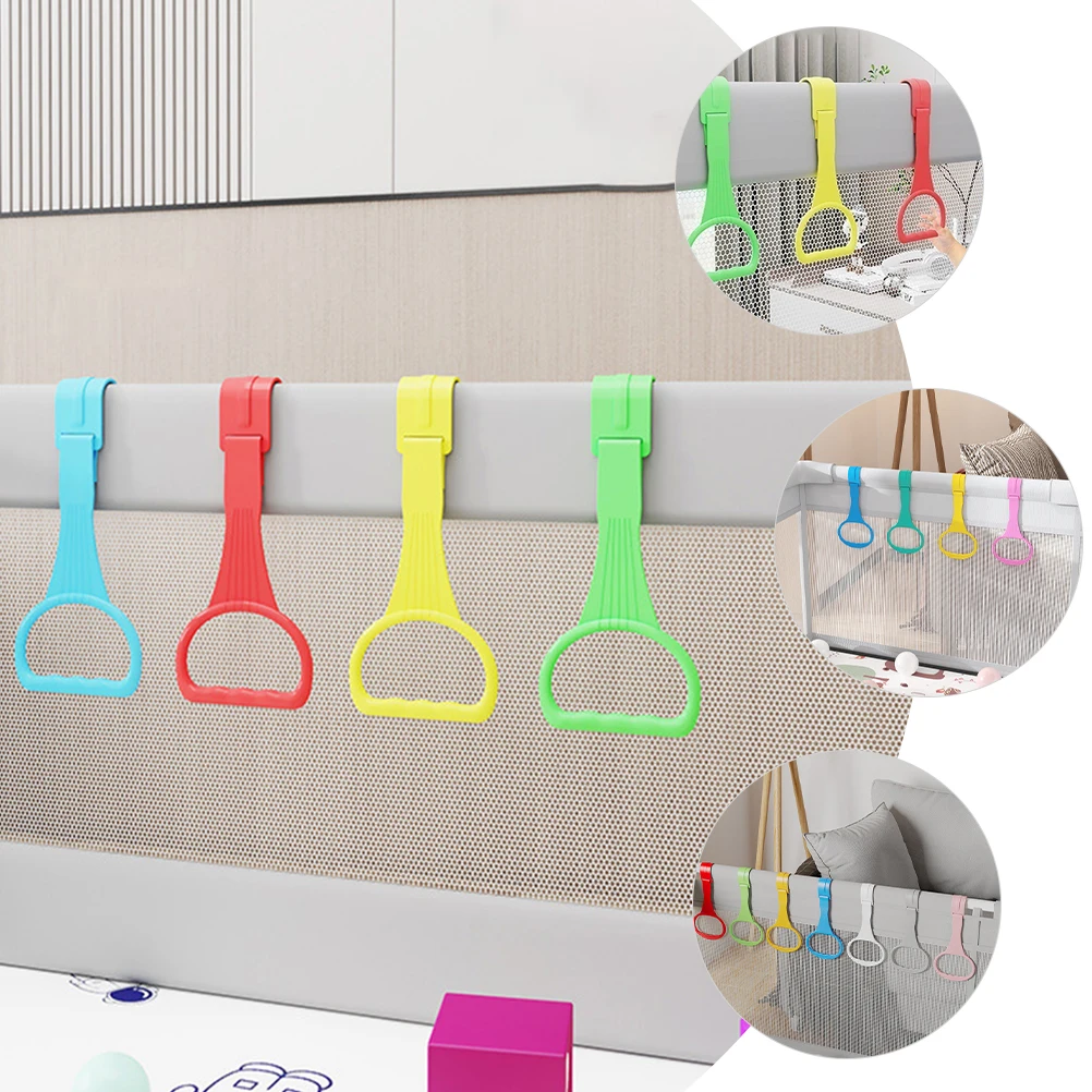 

8pcs Baby Safety Stand Durable Infant Walking Assistant Training Tool Nursery Crib Pull Ring Toddler Stand Handle Ring
