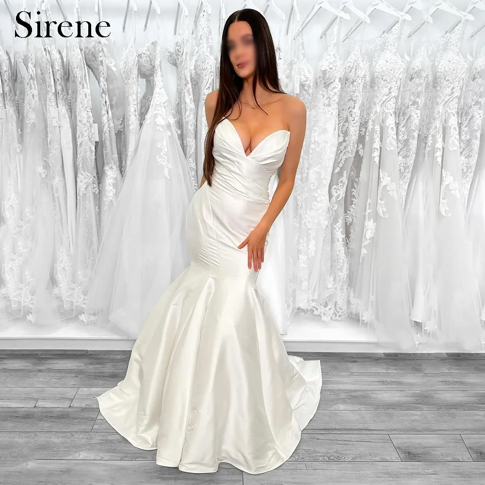 

Customized Simple Long A-Line Wedding Dress 2025 V-Neck Backless Floor-Length Illusion Lace Bride Gown Vestidos De Novias