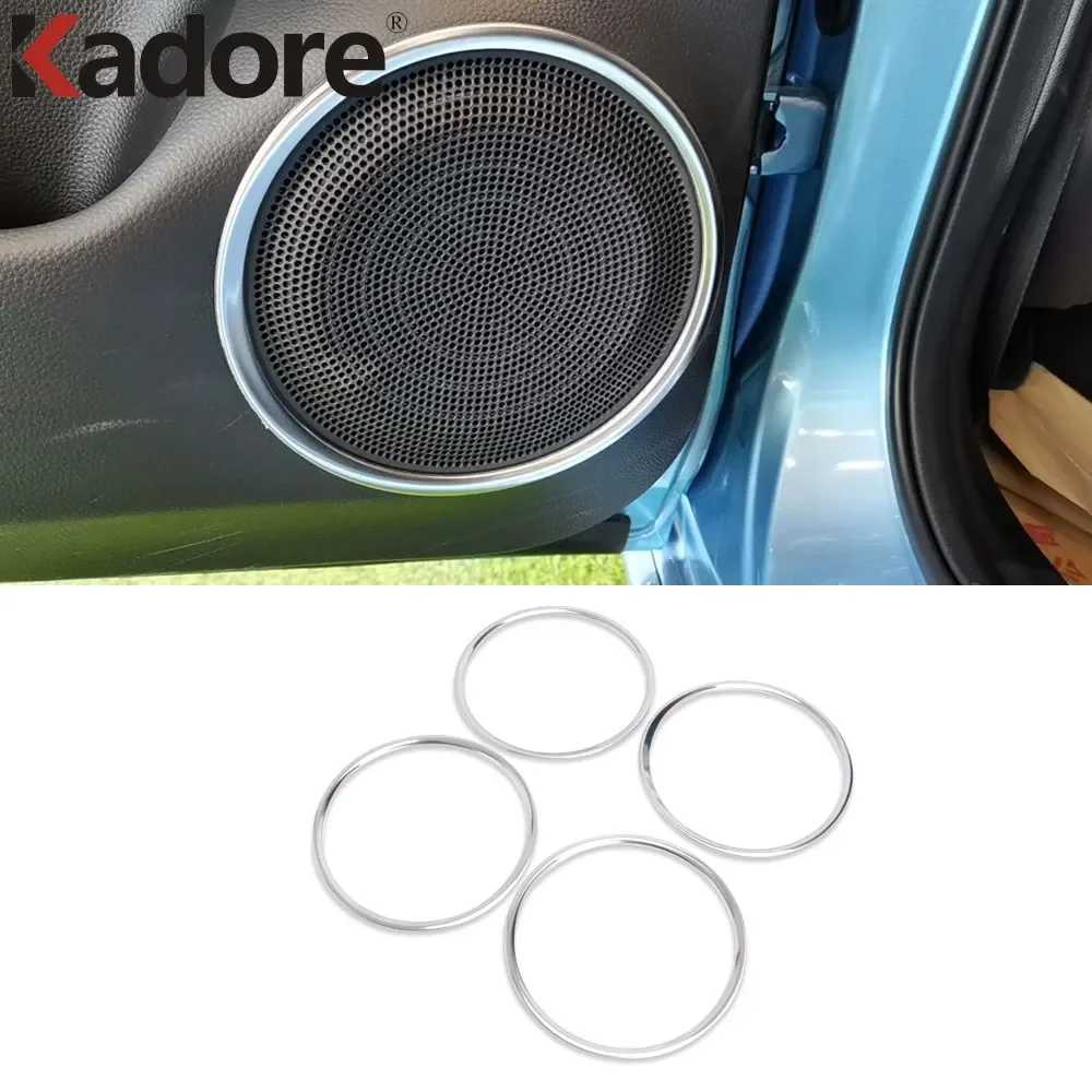 For Honda JAZZ 2020 2021 2022 2023 Inner Door Pillar Triangle Audio Stereo Speaker Bezels Car Cover Trims Interior Accessories