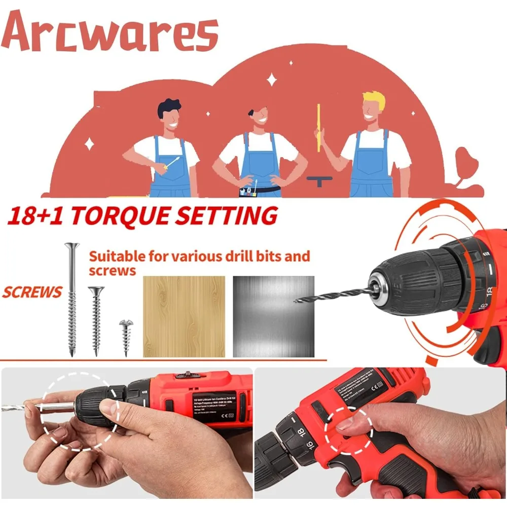 BHot Sale.lack 346 قطعة مجموعات أدوات، مجموعة مثقاب كهربائي 18 فولت، مثقاب لاسلكي للرجال، مجموعات أدوات يدوية منزلية منزلية ذاتية الصنع - الأفضل #4