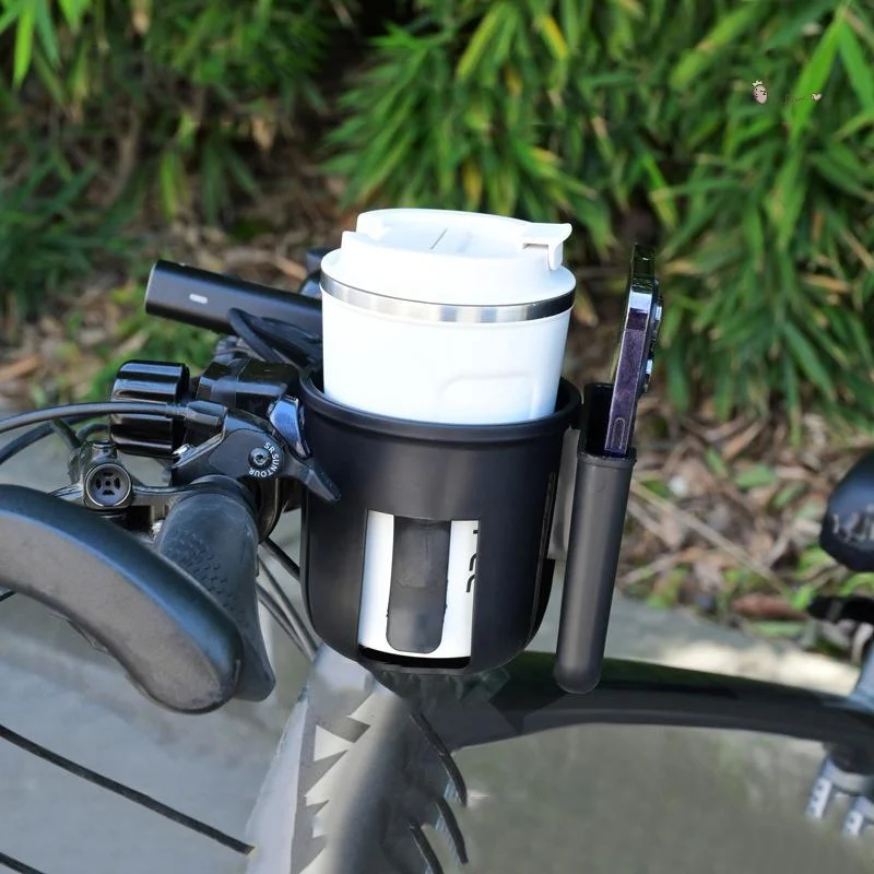 

[M] 1Pcs Bicycle Accessories 2-in-1 Bicycle Universal Mobile Phone Holder&Cup Holder Multifunction Baby Stroller Phone Holder