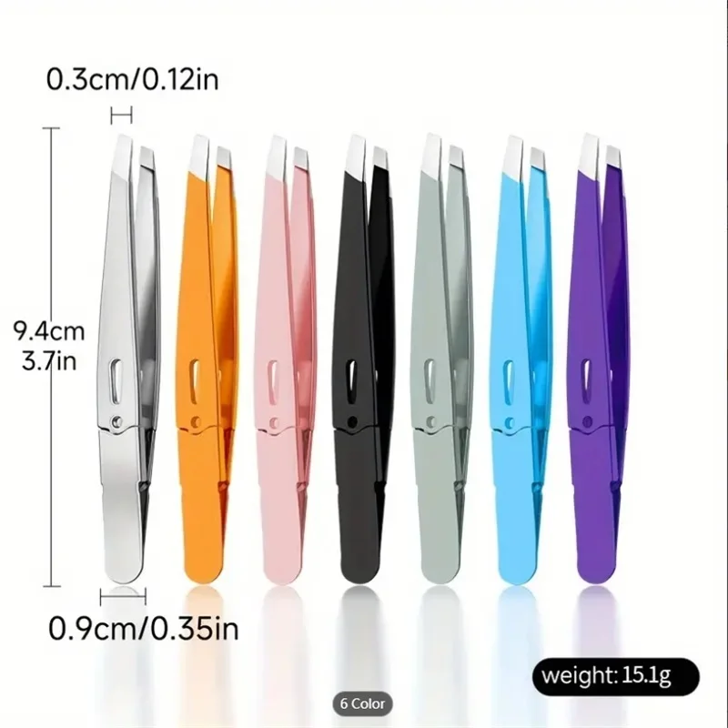 6/3/1pcs Wenkbrauw Clip Pincet - Schuine Mond Haar Trekken Baard Valse Wimpers Dubbele Ooglid Patch - Hoge Precisie Draagbaar