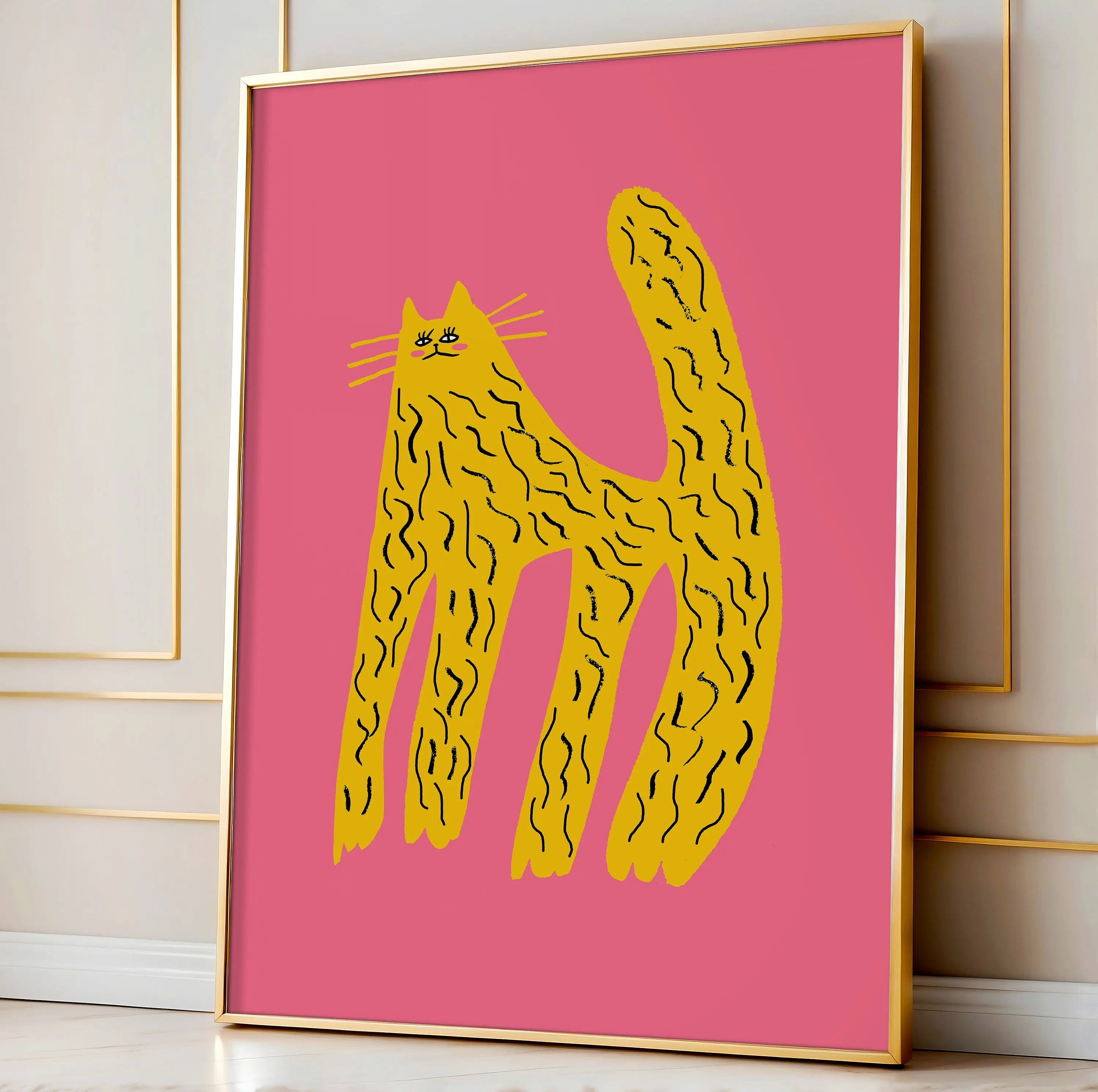 Cat Art Print, Home Decor, Wall Decoration, Gift for Her Kitchen, Bedroom and Living Room, House Warming, Christmas Gifts