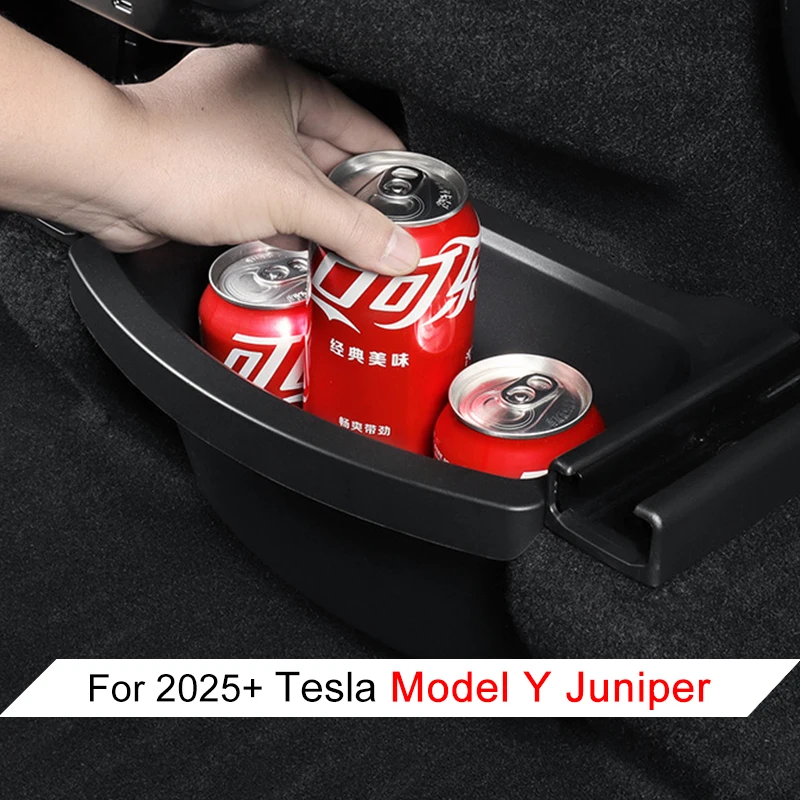 Para el nuevo modelo Tesla YJuniper Launch 2025 + accesorios caja de almacenamiento de reposabrazos trasero organizador de carga impermeable caja de basura TPE