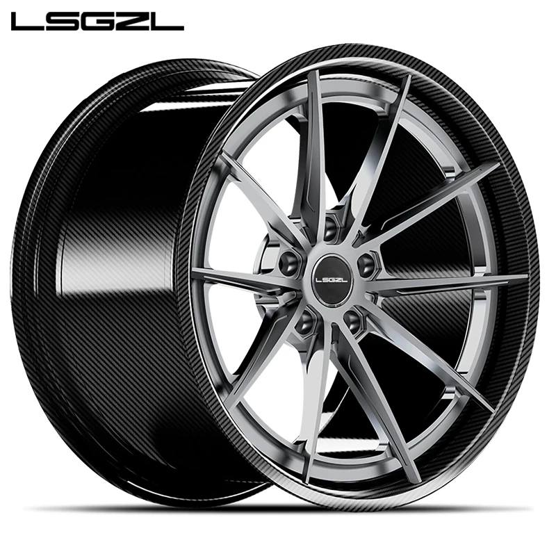 LSGZL 2022 Best-selling Car Rim19 19 20 21 Inch Carbon Fibre Wheel Hub 5 Holes for Involving Cars