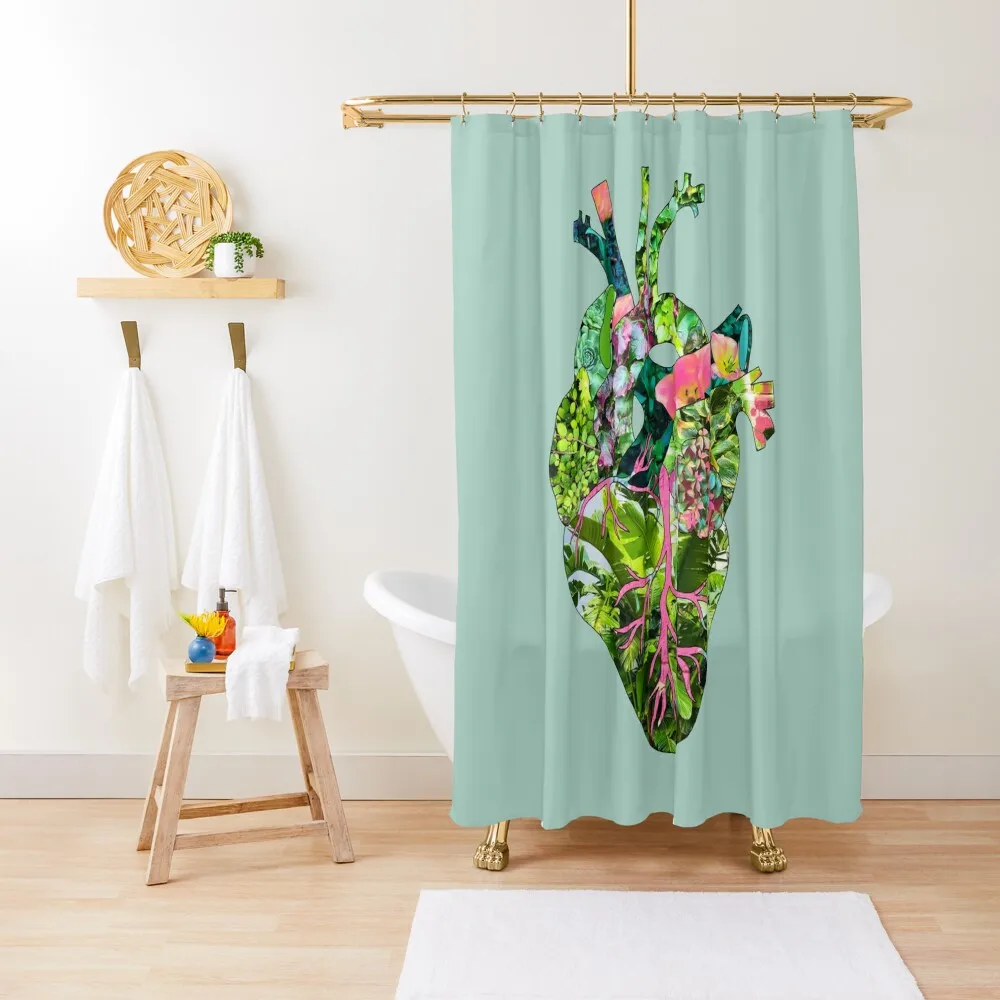 

Botanical Heart Mint Shower Curtain Bathroom And Shower Cute Shower Elegant Bathroom Funny Curtain