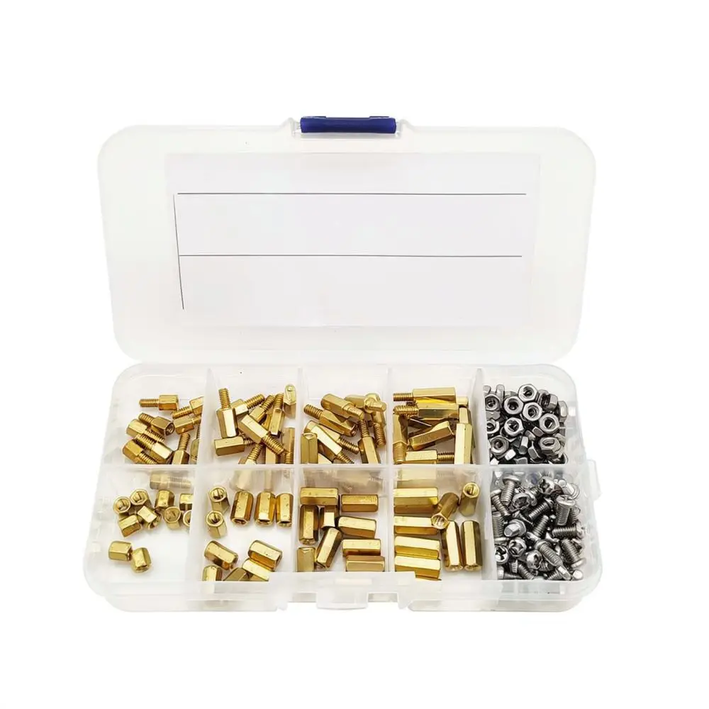 Brass Hexagonal Spacer Standoff Kit M2 5 M3 Threaded Pillar Nut Screw Set For Electronics Repair Support Hardware