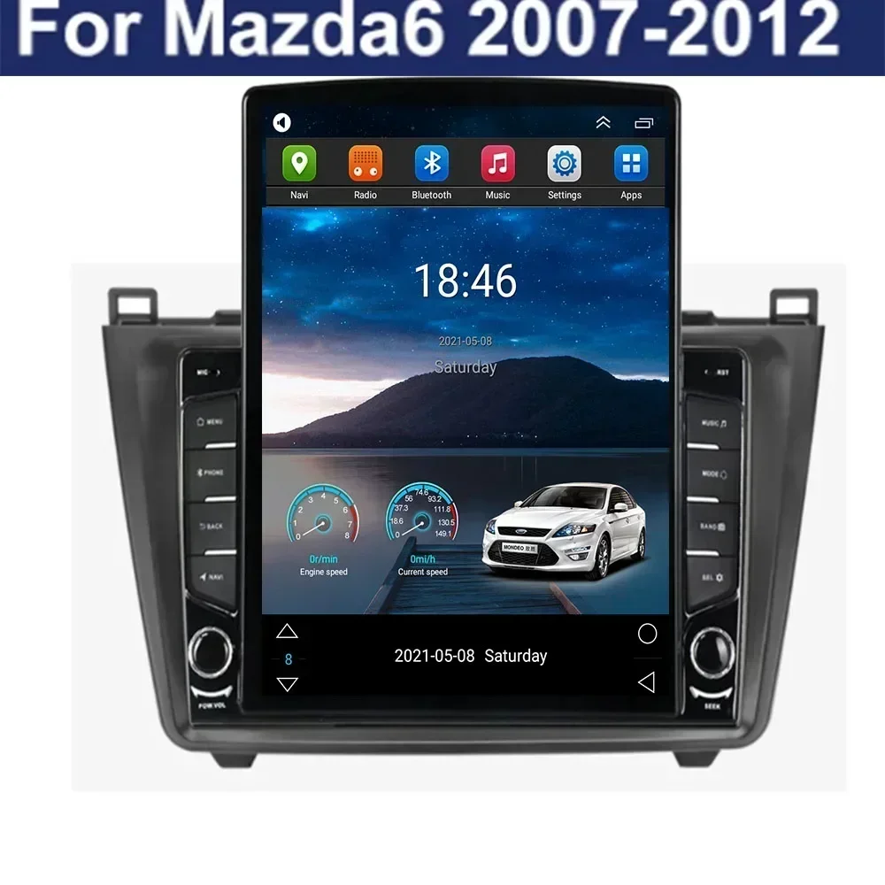 8G + 128G Android 13 รถวิทยุเครื่องเล่นมัลติมีเดียสําหรับMazda 6 GH 2007-2012 AutoradioนําทางGPSกล้องWIFI IPSหน้าจอสเตอริโอ