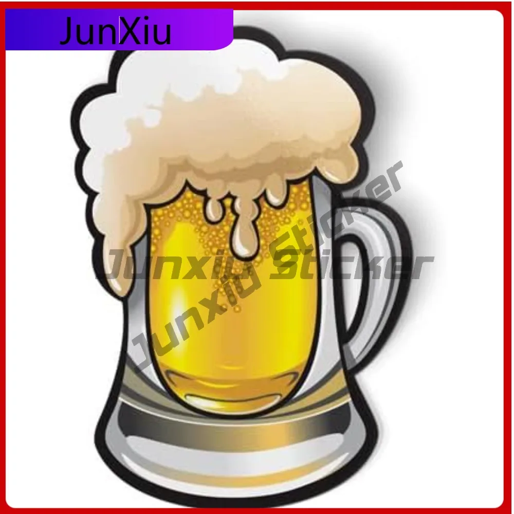 

Beer Mug 5 Cool Premium Vinyl Creative Window Decal Accessory Waterproof Car Laptop Bumper Auto Exterior Gift Decor
