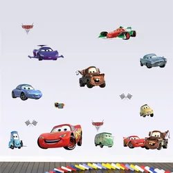 3D Cartoon Cars 2 Wall Stickers For Kid's Room Kindergarten Bedroom Living Room Wall Decoration  Lightning McQueen Stickers