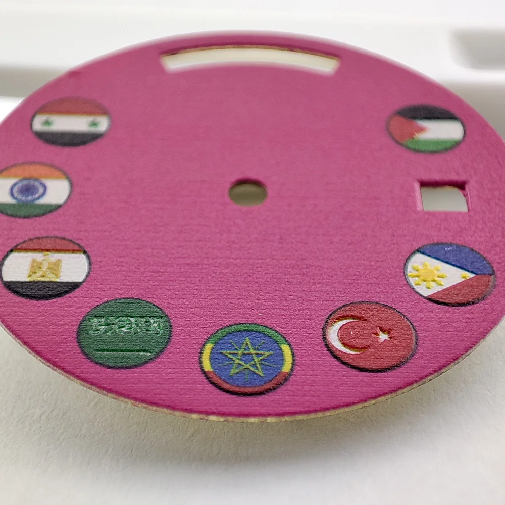 29mm customized Miyota8285 Dialhands up and down dual calendar Flag dial Miyota case 36mm/39mm for the Miyota 8285 movement