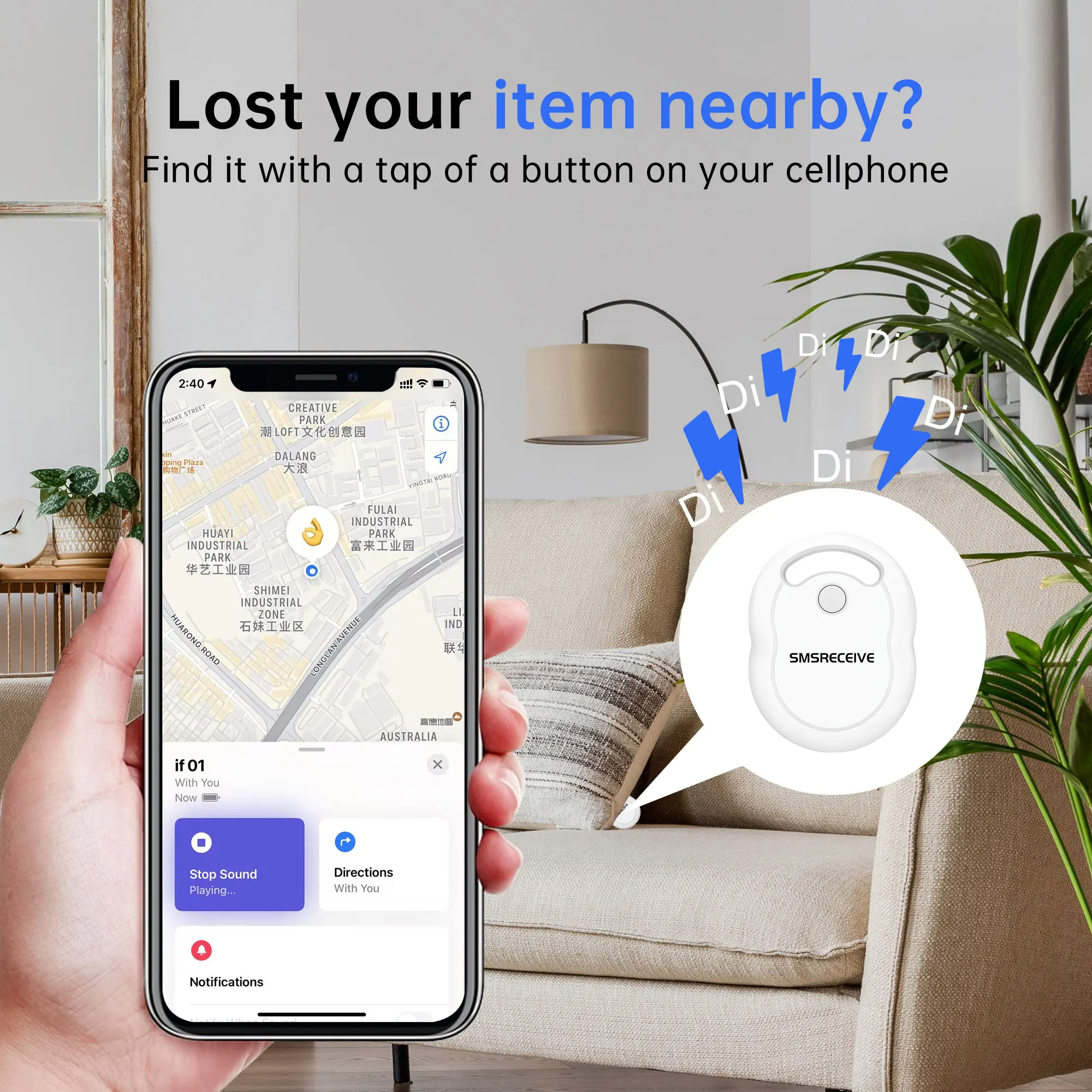 Smart Bluetooth GPS Tracker Tag per Apple iOS System Tag Key Finder borsa/portafoglio anti-perdita Localizzatore funziona con Trova la mia app