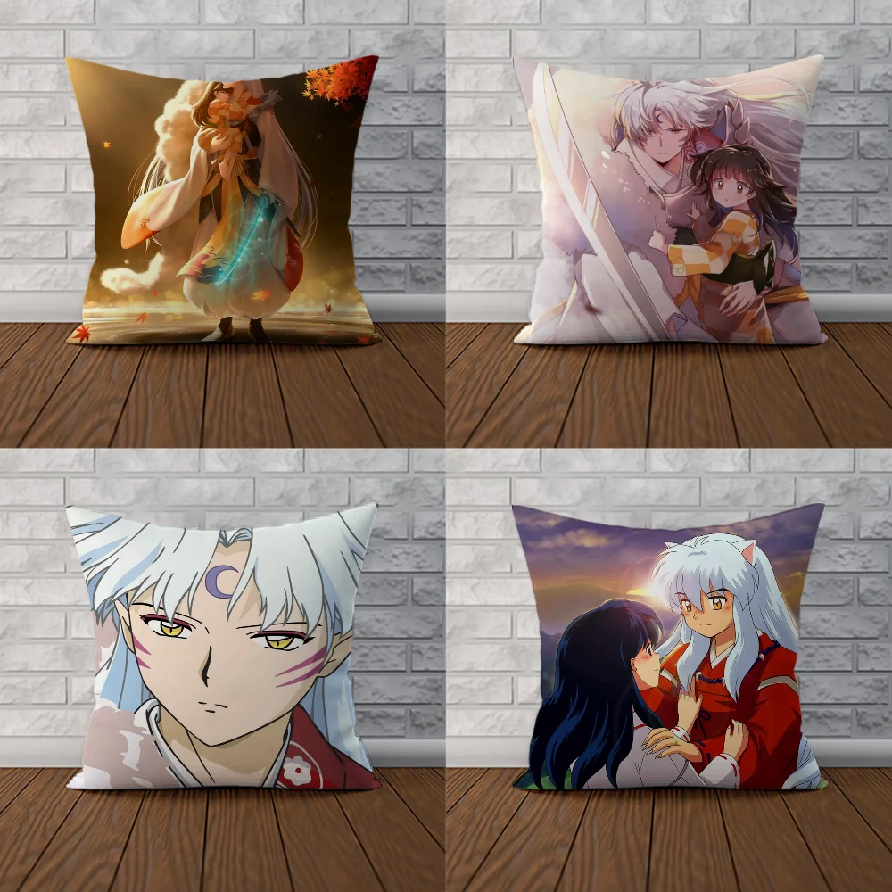 InuYasha Pillow Cases Decorative Pillows Covers for Bed Pillows Cushions Home Decor Pillowcase Decor 40x40 Pillow Cover 45x45