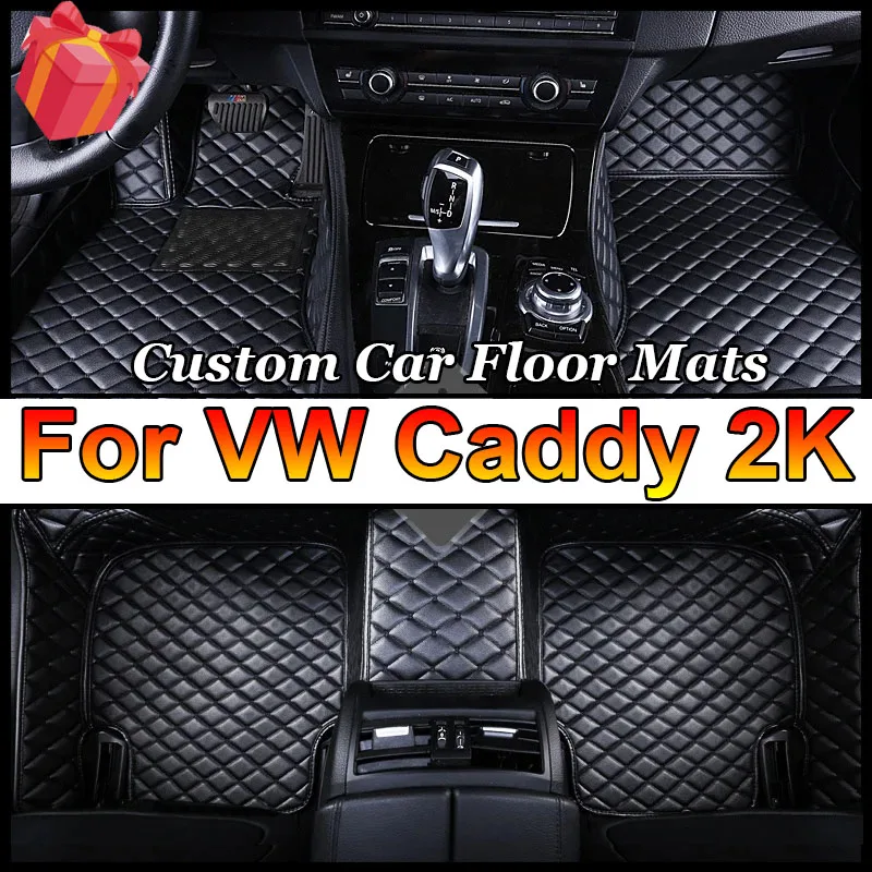 Car Mats For VW Volkswagen Caddy 2K 2015~2019 Waterproof Accesorios Para Auto Car Floor Mats Tapetes Para Carro Car Accessories