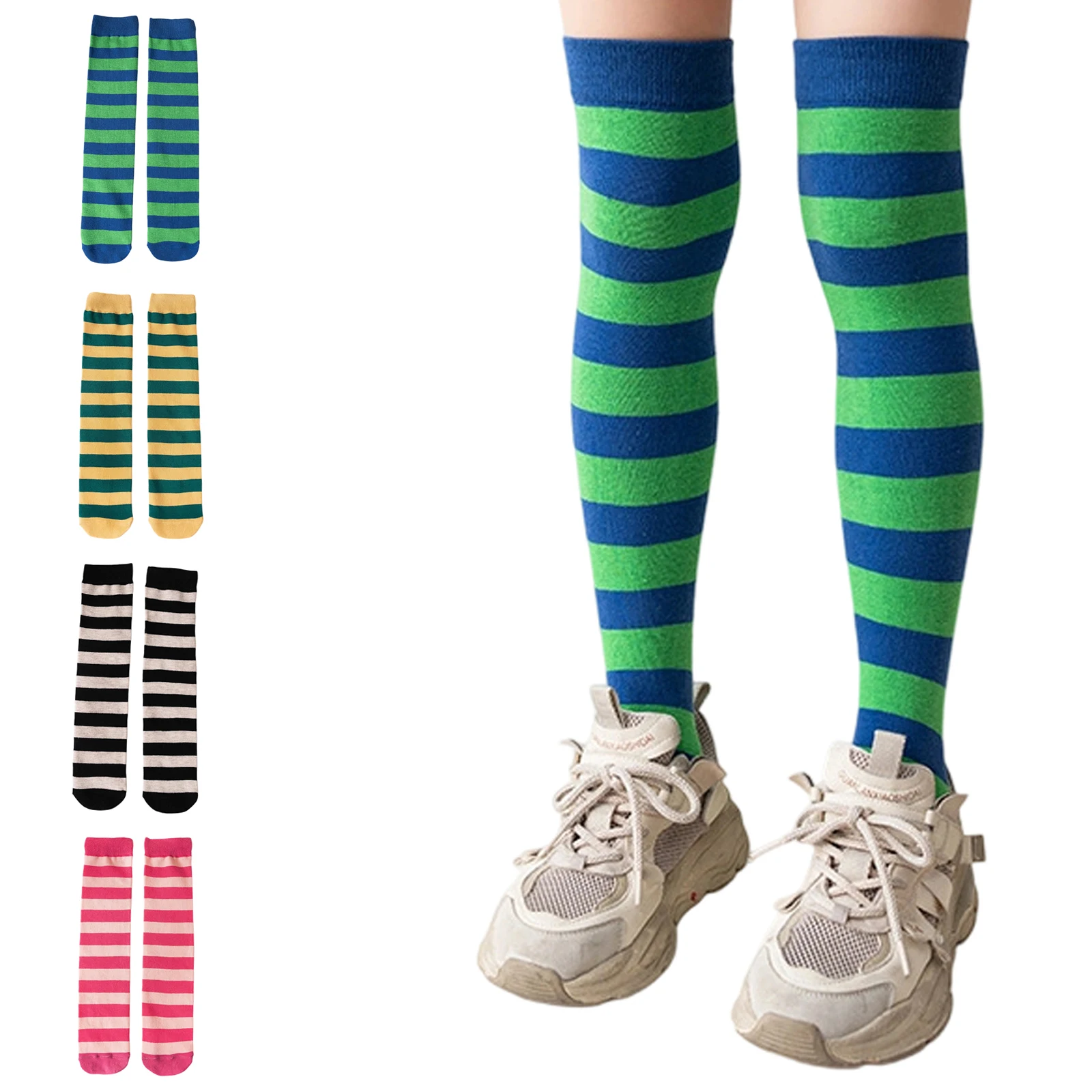 

Children's Casual Striped Knee-high Socks,Autumn Winter Children's Long Socks,children's Stylish Striped High Socks,JK Socks
