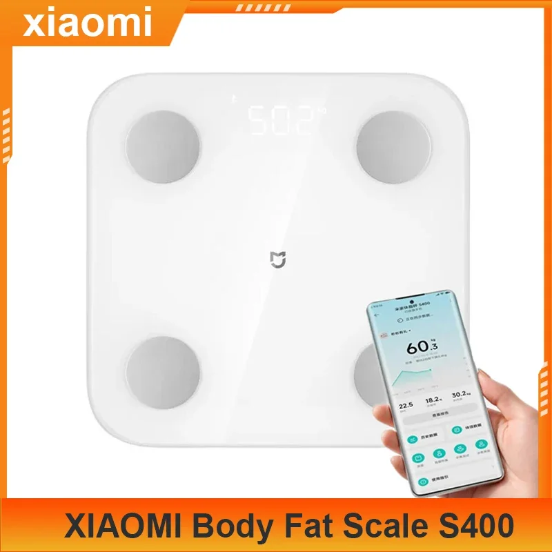 

Xiaomi Mijia Body Fat Scale S400 Bluetooth 5.0 LED Display 150kg Body Data Body Composition Testing Scale Work With Mi Home App